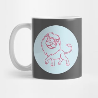 Cute lion, colorful tiger Mug